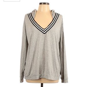 Gray hooded sweatshirt